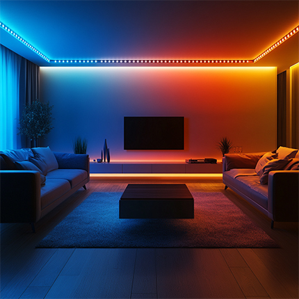Nápady na využití LED svítidel v obývacím pokoji