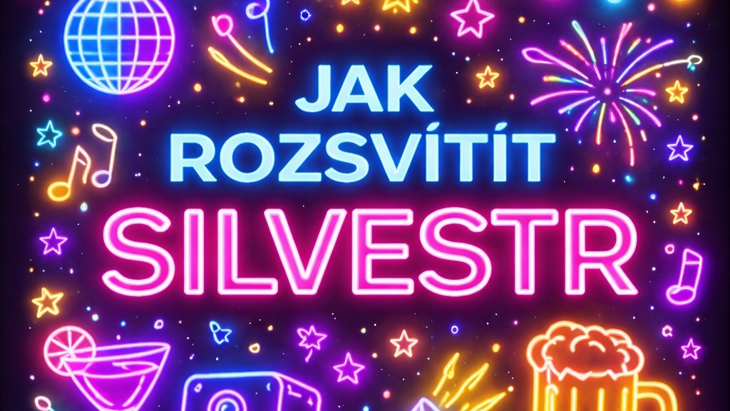 Nápis silvestr pomocí LED neonů